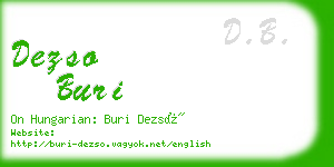 dezso buri business card